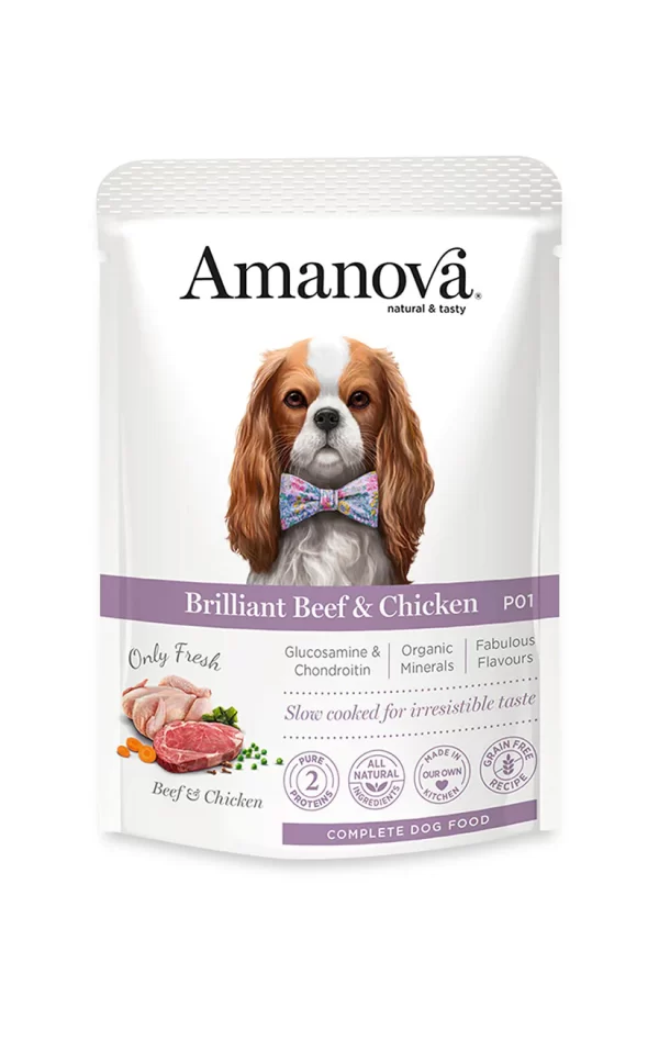 AN Dog Pouch Adult Beef/Chicken P01 100gr